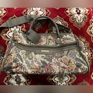 Jaguar floral duffle bag.